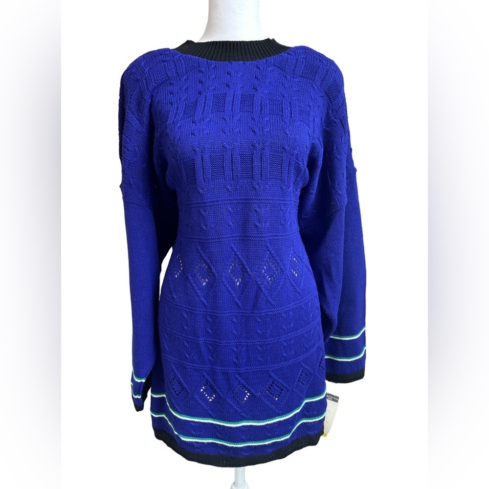 VTG 80s deadstock McNaughton Wear oversized Granny boho shoulder pad sweater 2X